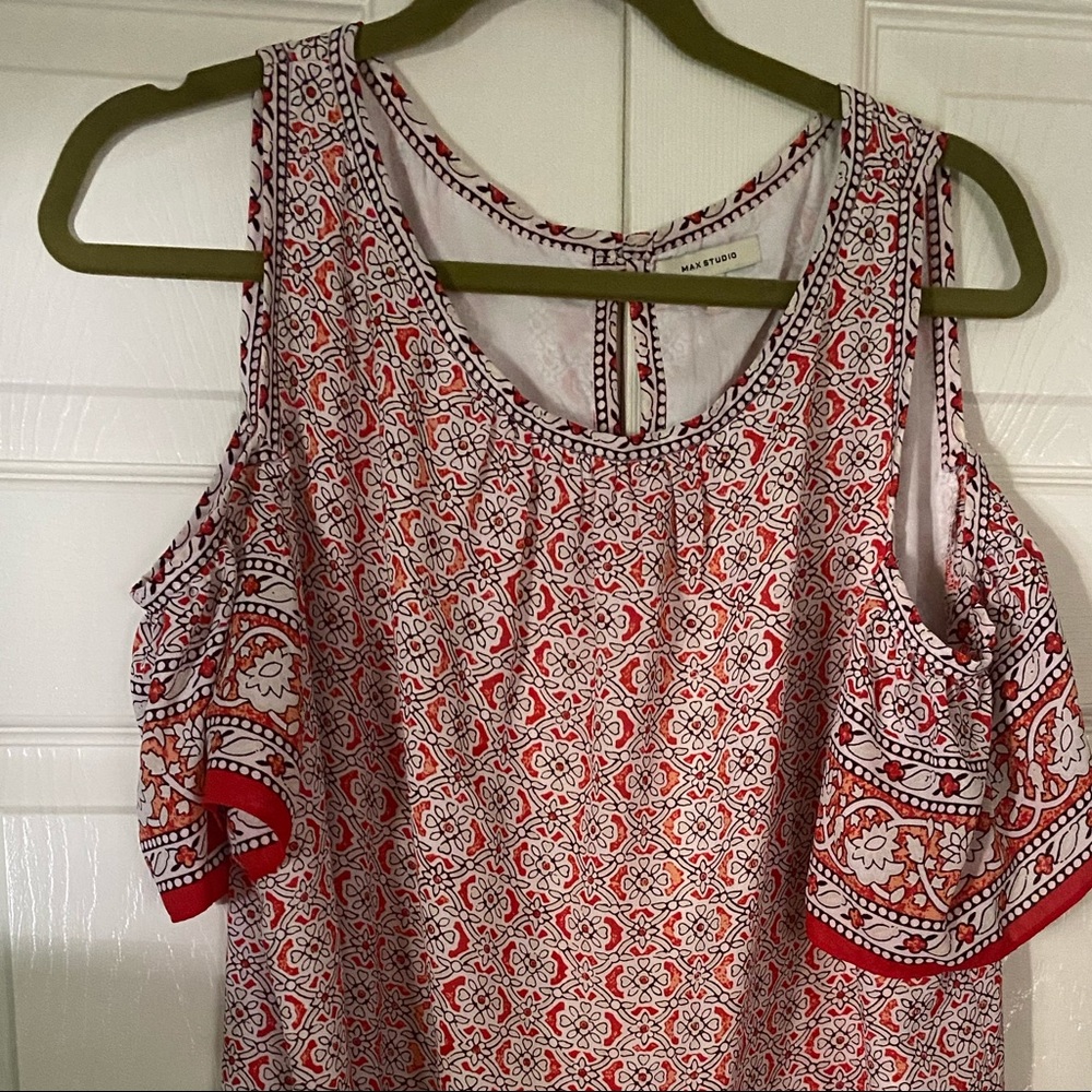 Peekaboo shoulder dress